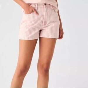Faherty Topsail Short Women's Size 25 Pink White Railroad‎ Stripe